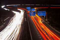 Blick auf das Autobahnkreuz Chemnitz