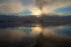 Sonnenuntergang am Weststrand von Rømø